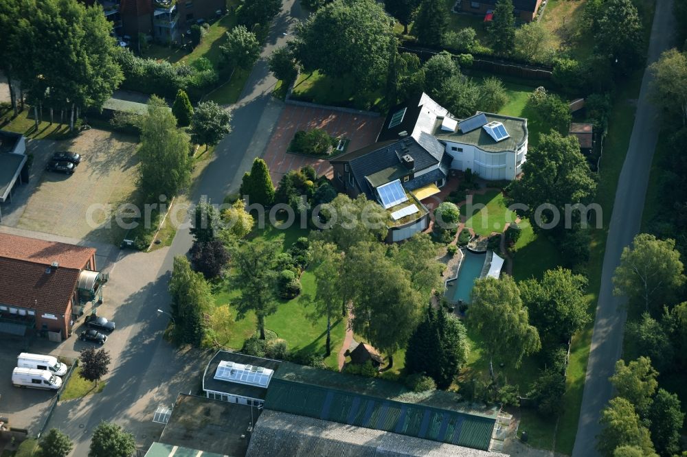 Aerial image Munster - Single-family residential area of settlement An der Raubkammer in Munster in the state Lower Saxony