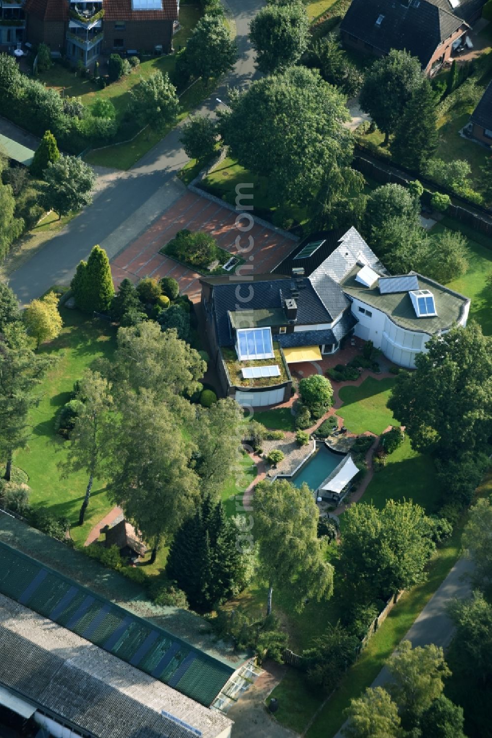 Aerial photograph Munster - Single-family residential area of settlement An der Raubkammer in Munster in the state Lower Saxony