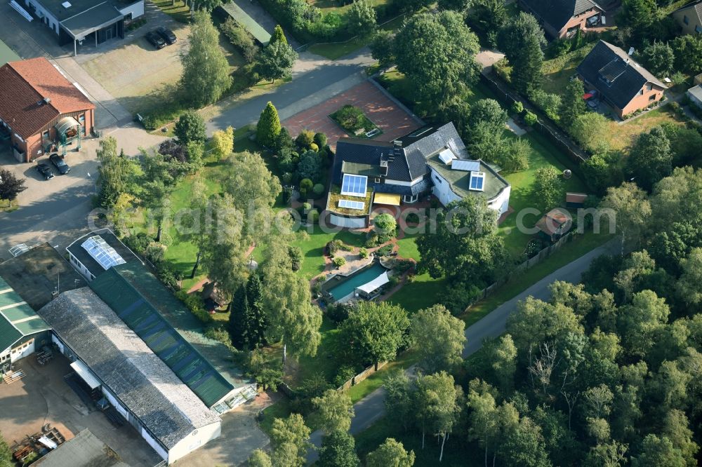 Munster from above - Single-family residential area of settlement An der Raubkammer in Munster in the state Lower Saxony