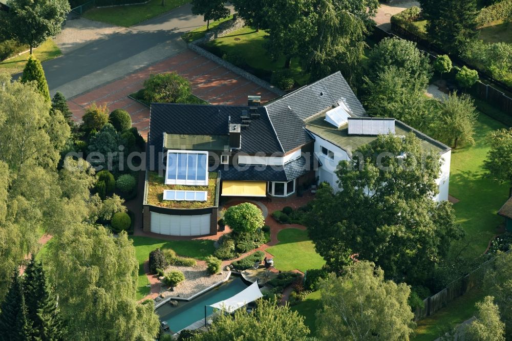 Munster from the bird's eye view: Single-family residential area of settlement An der Raubkammer in Munster in the state Lower Saxony