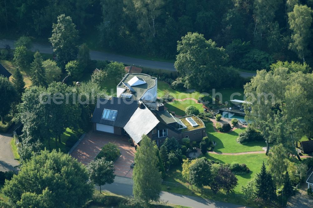 Aerial image Munster - Single-family residential area of settlement An der Raubkammer in Munster in the state Lower Saxony