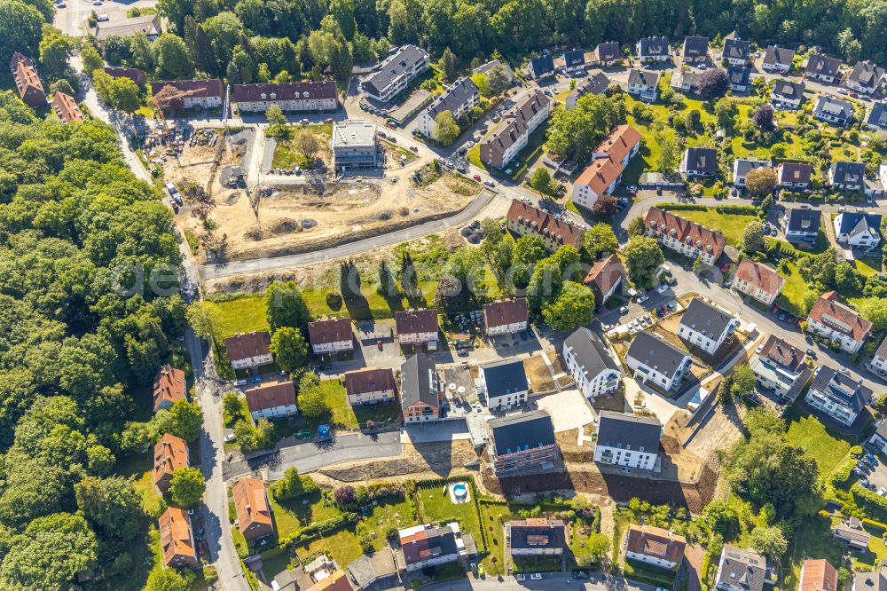 Aerial image Neheim - Single-family residential area of settlement in Neheim at Sauerland in the state North Rhine-Westphalia, Germany