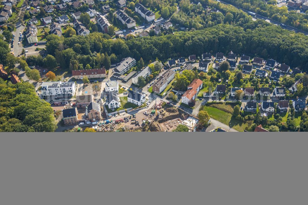 Neheim from the bird's eye view: Single-family residential area of settlement in Neheim at Sauerland in the state North Rhine-Westphalia, Germany