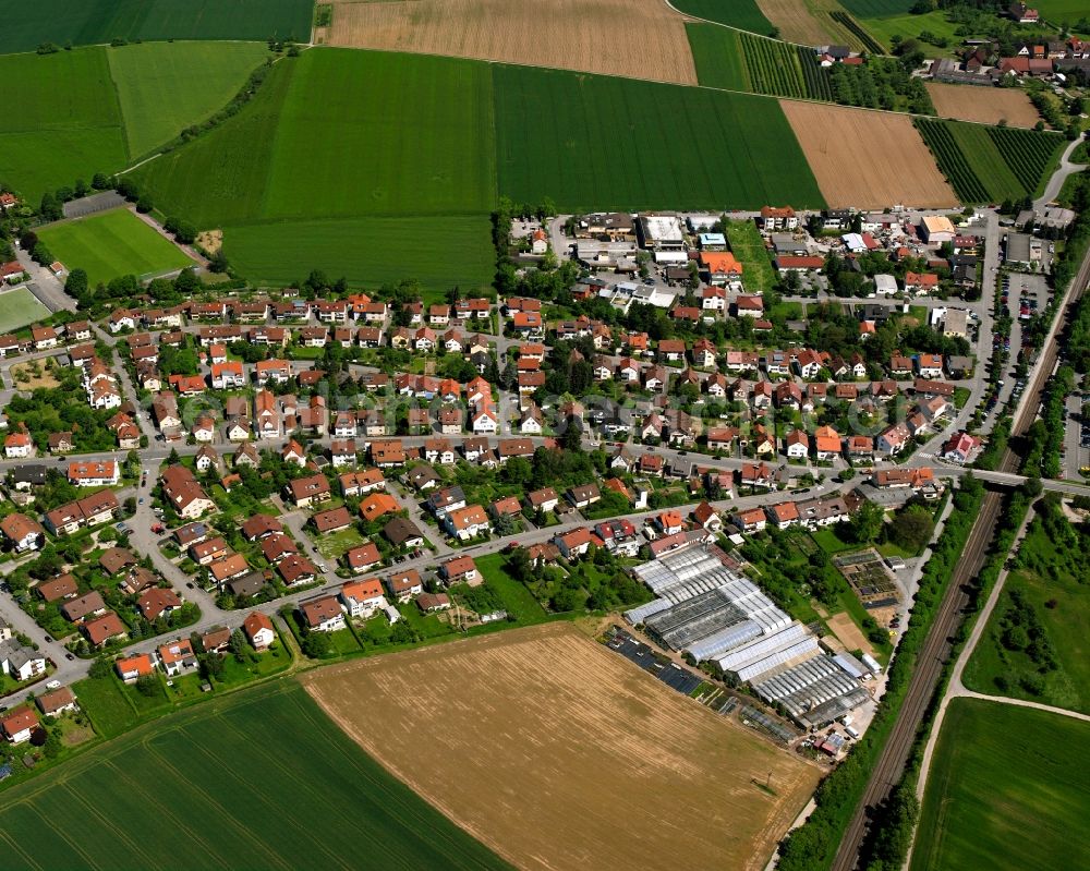 Aerial image Nellmersbach - Single-family residential area of settlement in Nellmersbach in the state Baden-Wuerttemberg, Germany