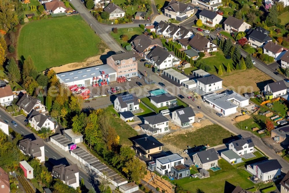 Aerial image Netphen - Single-family residential area of settlement Jahnstrasse - An der Netphe in Netphen in the state North Rhine-Westphalia