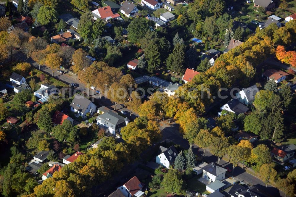 Aerial image Neuenhagen bei Berlin - Single-family residential area of settlement in Neuenhagen bei Berlin in the state Brandenburg