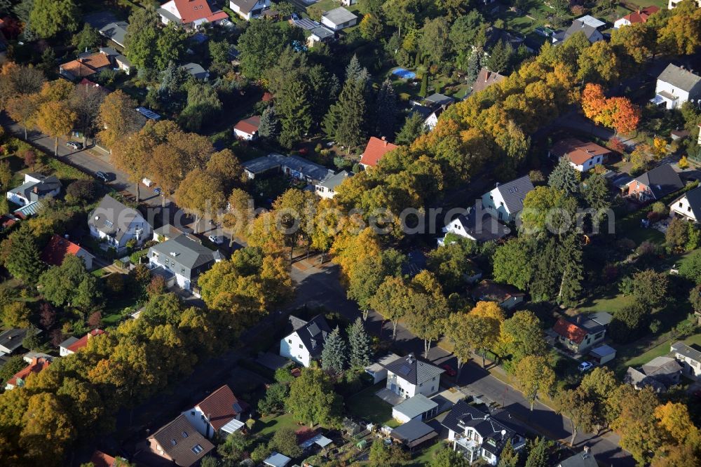 Aerial photograph Neuenhagen bei Berlin - Single-family residential area of settlement in Neuenhagen bei Berlin in the state Brandenburg