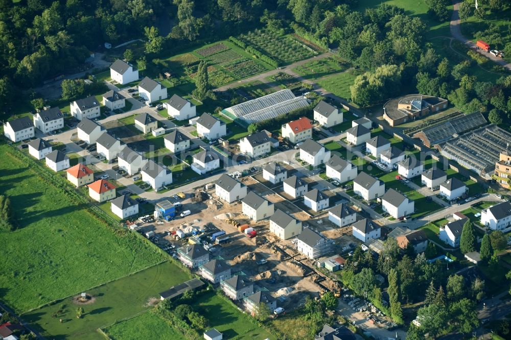 Berlin from above - Single-family residential area of settlement An of Neumark in Berlin, Germany