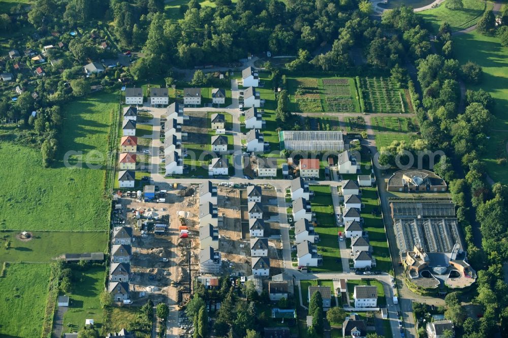 Aerial image Berlin - Single-family residential area of settlement An of Neumark in Berlin, Germany