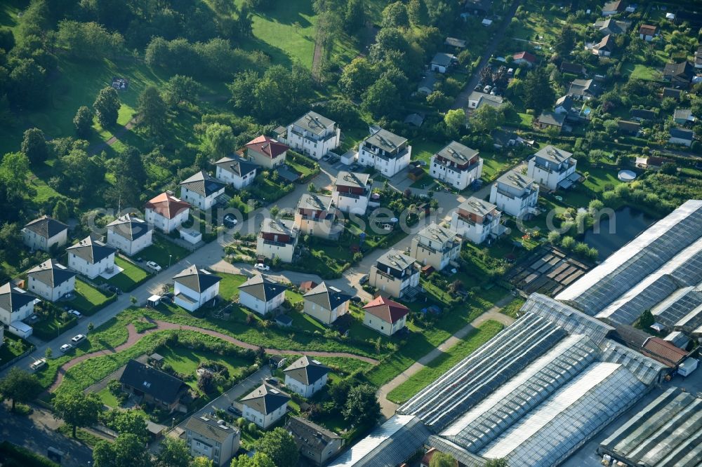 Berlin from above - Single-family residential area of settlement An of Neumark in Berlin, Germany