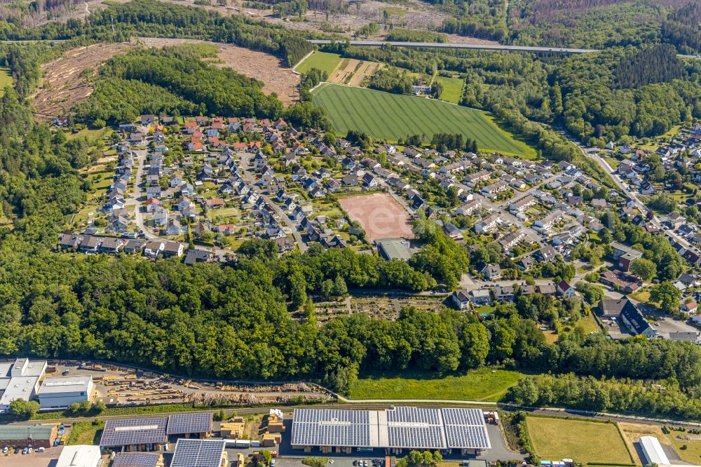 Aerial photograph Niedereimer - Single-family residential area of settlement in Niedereimer in the state North Rhine-Westphalia, Germany