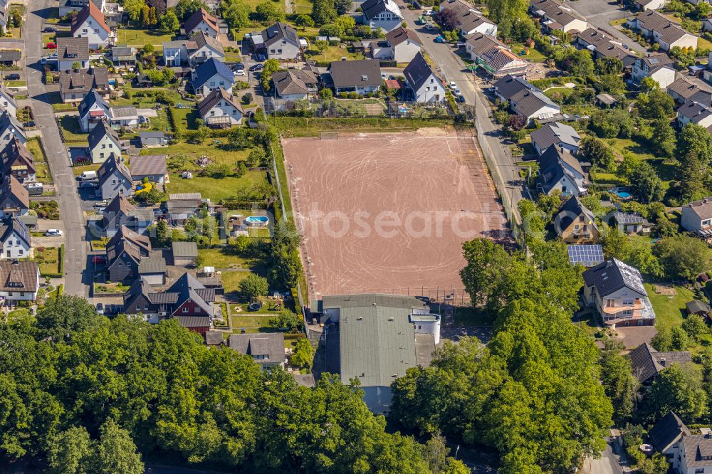 Niedereimer from above - Single-family residential area of settlement in Niedereimer in the state North Rhine-Westphalia, Germany