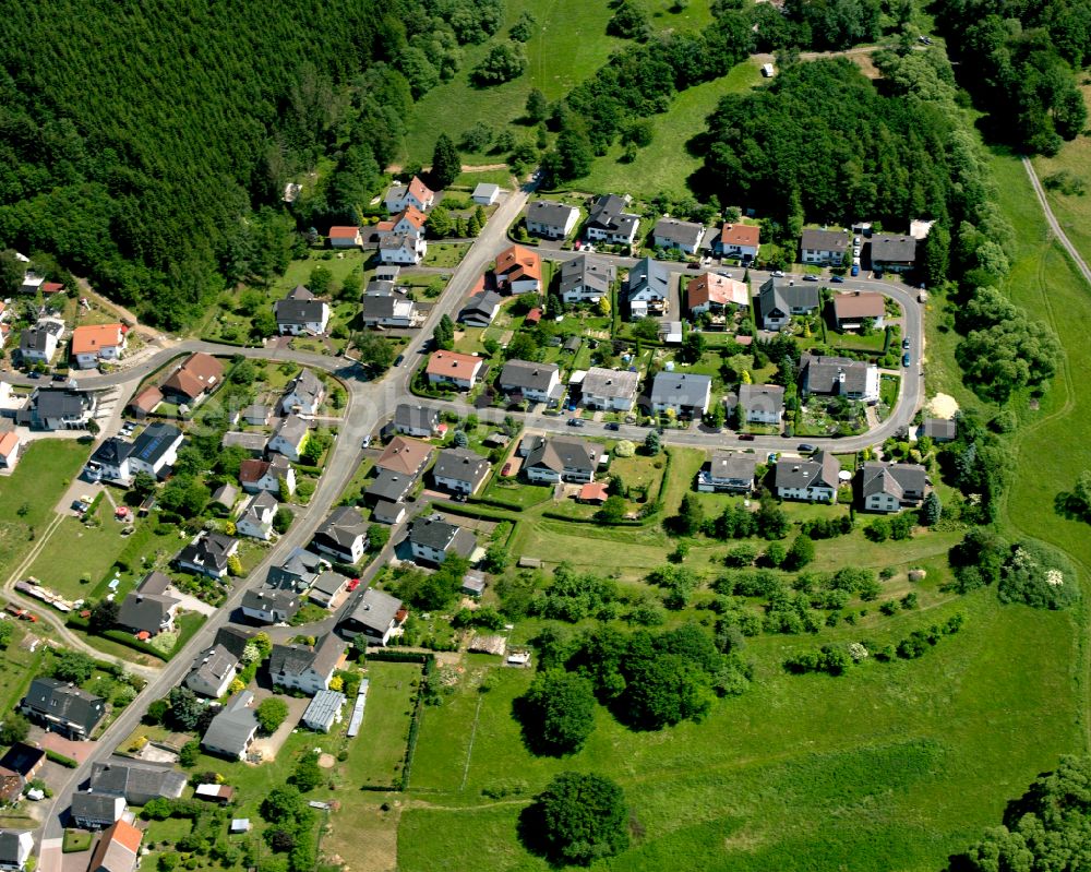 Niederroßbach from the bird's eye view: Single-family residential area of settlement in Niederroßbach in the state Hesse, Germany