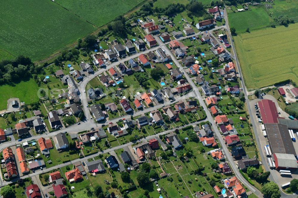 Aerial image Kalefeld - Single-family residential area of settlement Twetge - Bruchstrasse in Kalefeld in the state Lower Saxony, Germany