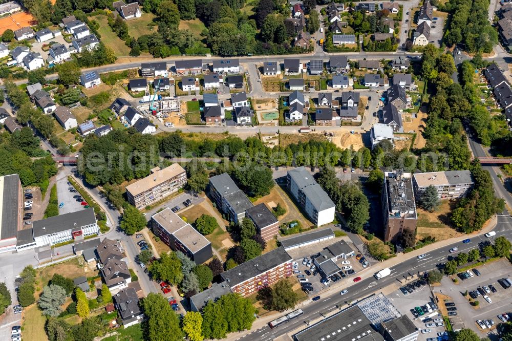 Aerial photograph Heiligenhaus - Single-family residential area of settlement on Nordring in Heiligenhaus in the state North Rhine-Westphalia, Germany