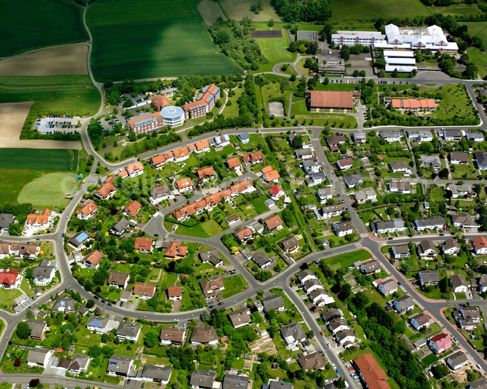 Ober-Ofleiden from the bird's eye view: Single-family residential area of settlement in Ober-Ofleiden in the state Hesse, Germany