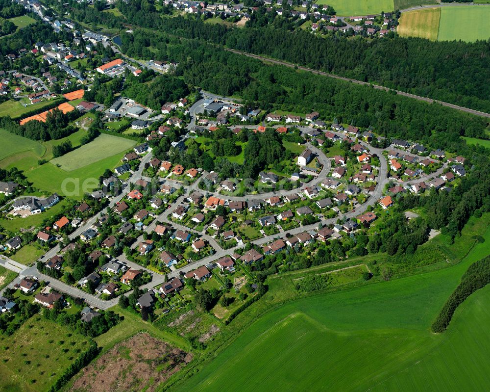 Aerial image Oberkotzau - Single-family residential area of settlement on street Zeppelinstrasse in Oberkotzau in the state Bavaria, Germany