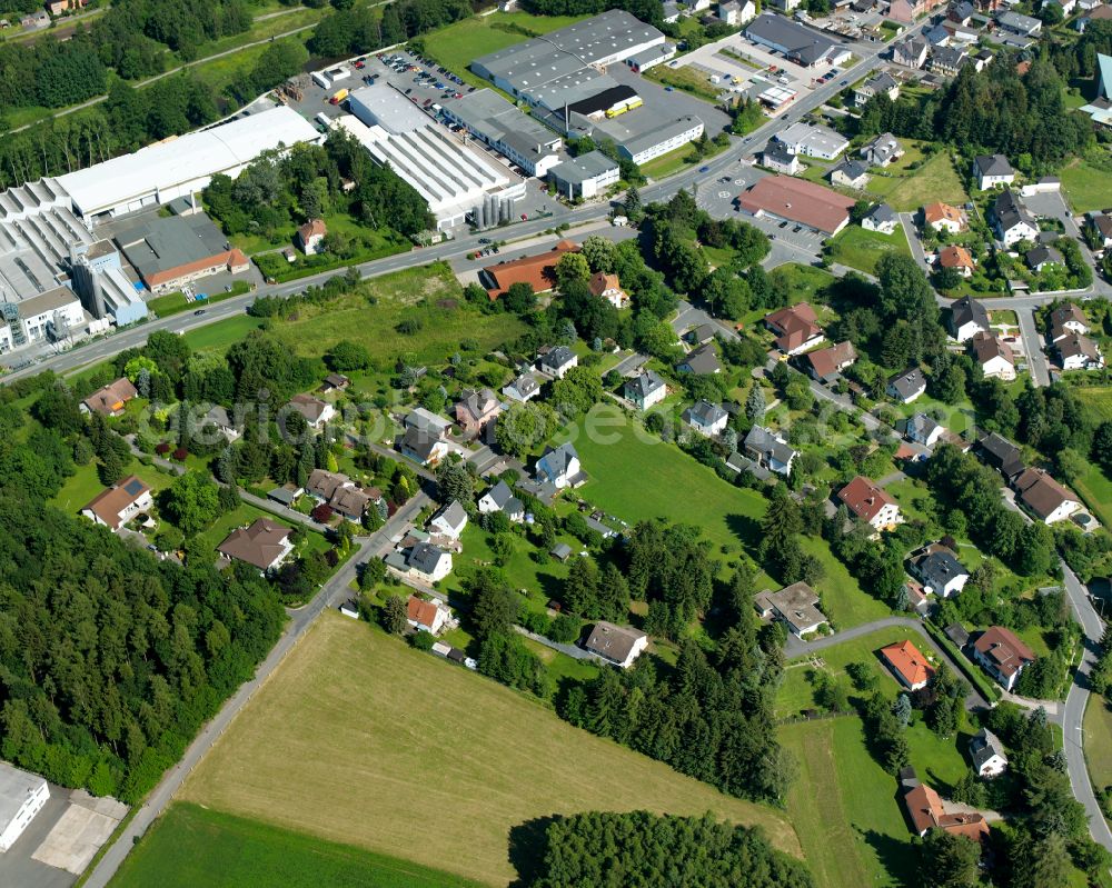 Aerial image Oberkotzau - Single-family residential area of settlement on street Schaumberg in Oberkotzau in the state Bavaria, Germany