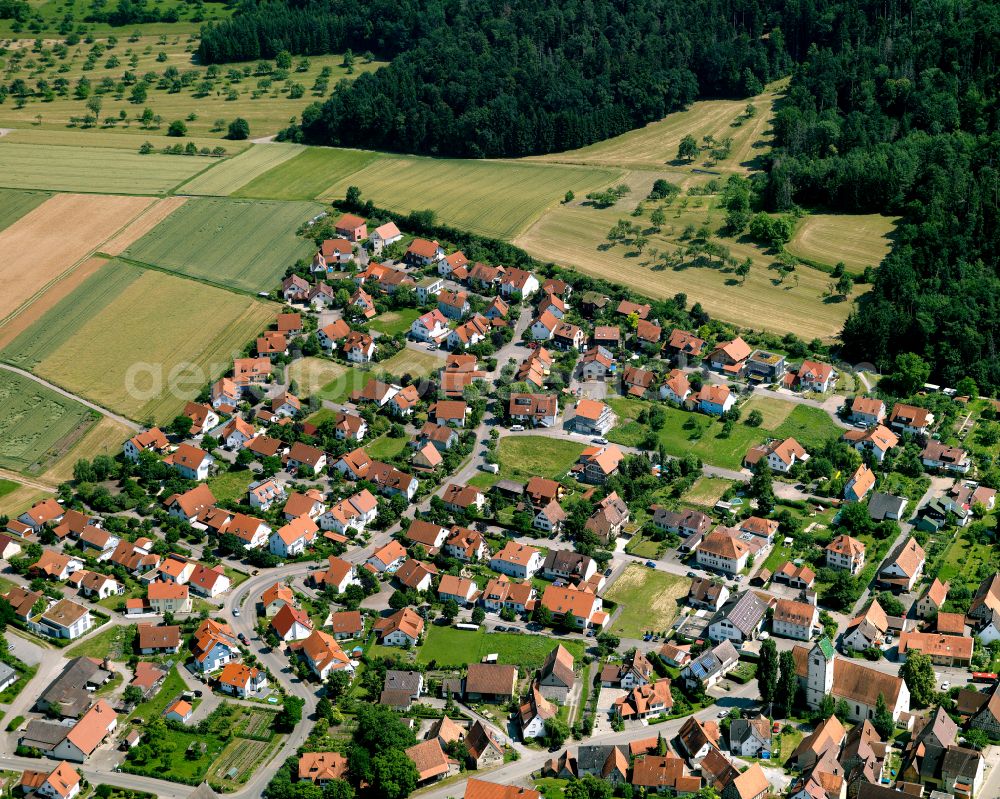 Oberndorf from the bird's eye view: Single-family residential area of settlement in Oberndorf in the state Baden-Wuerttemberg, Germany