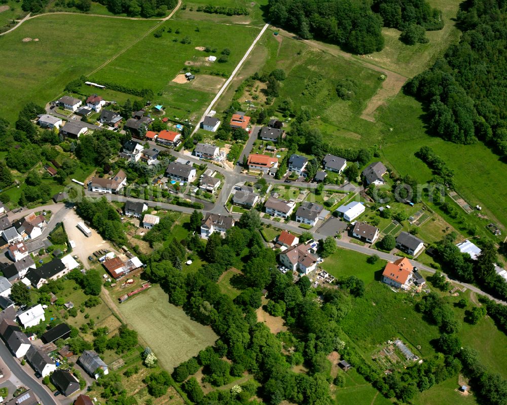 Aerial photograph Oberroßbach - Single-family residential area of settlement in Oberroßbach in the state Hesse, Germany