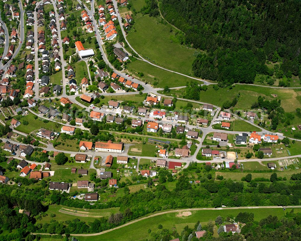 Aerial photograph Oberschwandorf - Single-family residential area of settlement in Oberschwandorf in the state Baden-Wuerttemberg, Germany