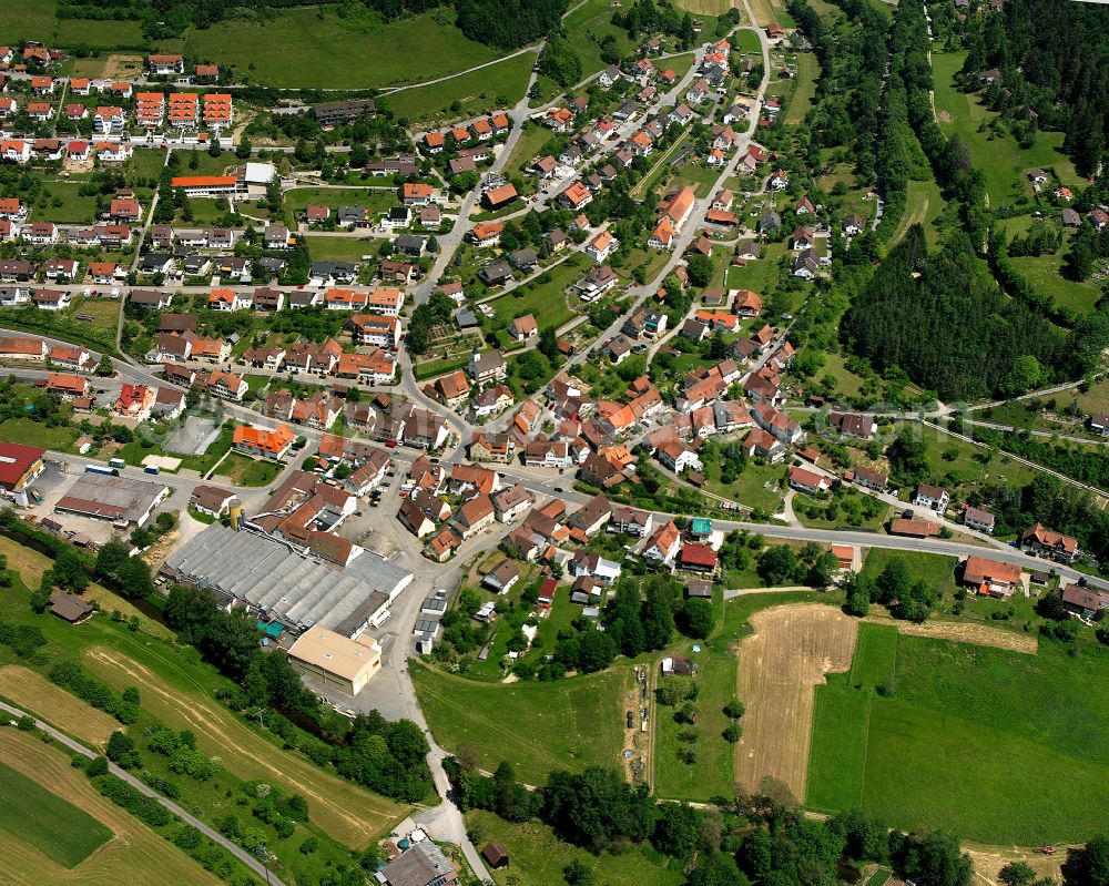 Aerial image Oberschwandorf - Single-family residential area of settlement in Oberschwandorf in the state Baden-Wuerttemberg, Germany