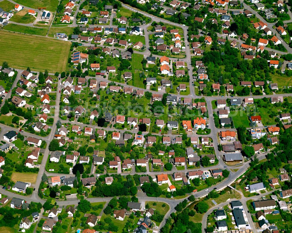 Aerial photograph Ofterdingen - Single-family residential area of settlement in Ofterdingen in the state Baden-Wuerttemberg, Germany