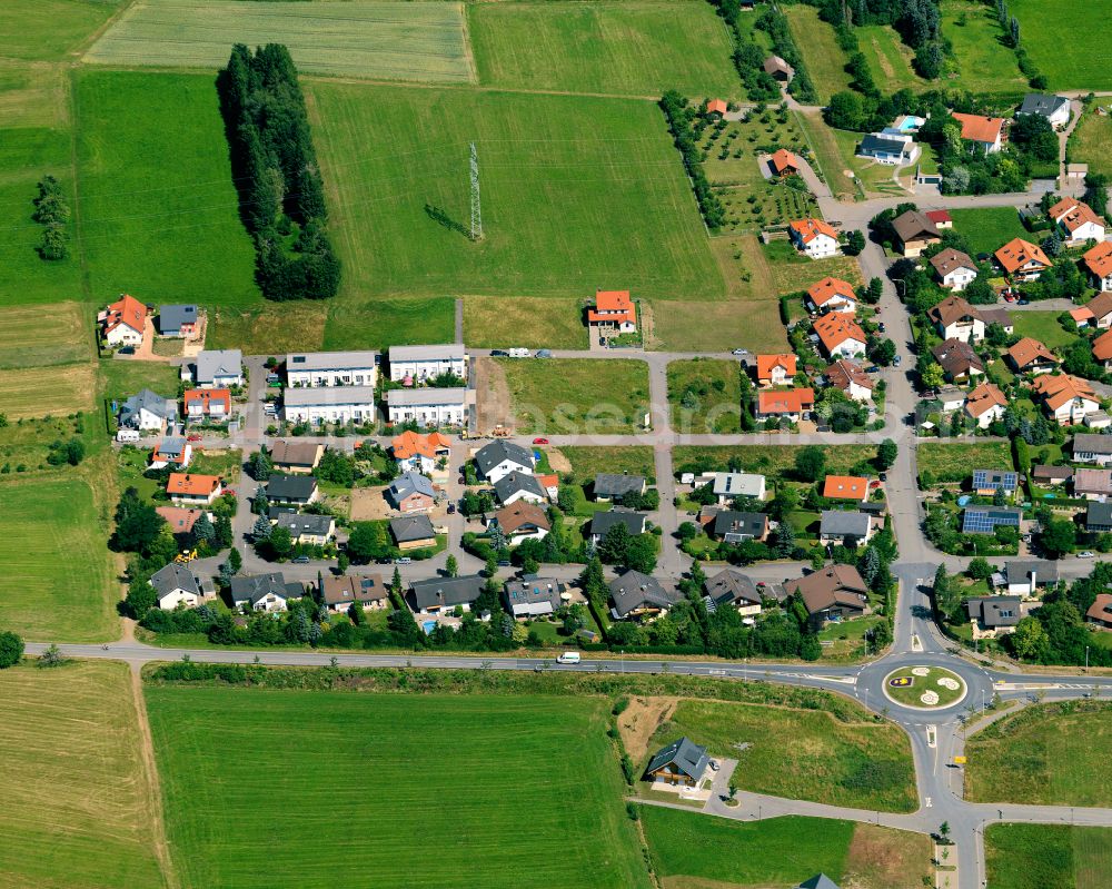 Aerial image Ofterdingen - Single-family residential area of settlement in Ofterdingen in the state Baden-Wuerttemberg, Germany