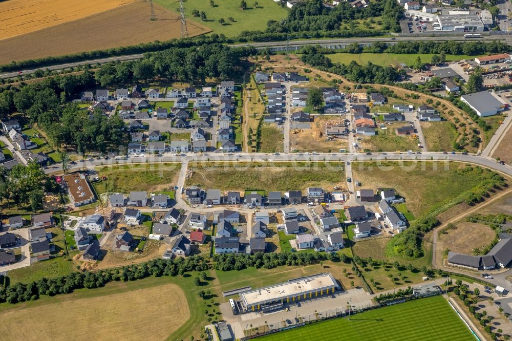 Dortmund from above - Single-family residential area of settlement on Heinrich-Czerkus Allee - Hohenbuschei-Allee in the district Brackeler Feld in Dortmund in the state North Rhine-Westphalia, Germany