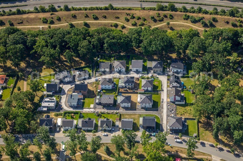 Aerial photograph Dortmund - Single-family residential area of settlement on Heinrich-Czerkus Allee - Hohenbuschei-Allee in the district Brackeler Feld in Dortmund in the state North Rhine-Westphalia, Germany