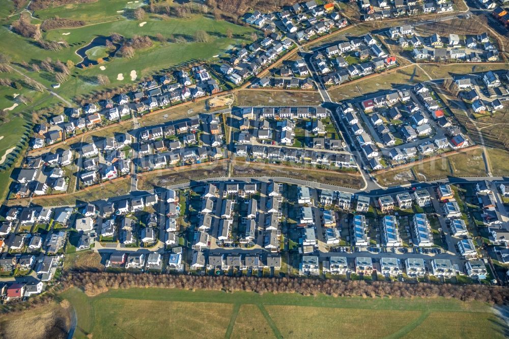 Dortmund from above - Single-family residential area of settlement on Theodor-Blank-Allee in the district Brackeler Feld in Dortmund in the state North Rhine-Westphalia, Germany