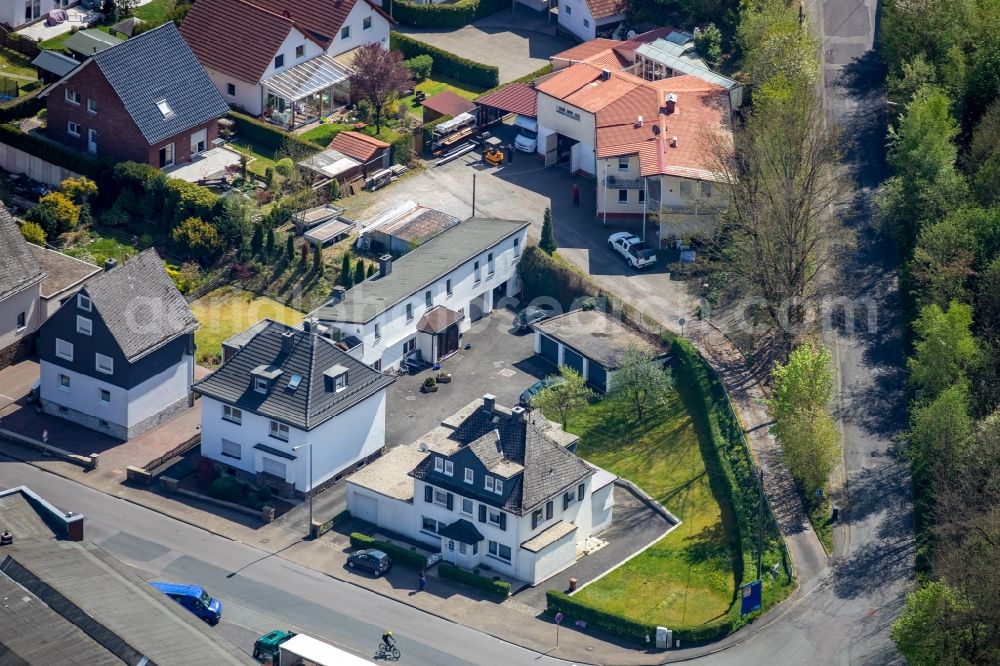 Aerial image Netphen - Single-family residential area of settlement Siegstrasse - Burgstrasse in the district Dreis-Tiefenbach in Netphen in the state North Rhine-Westphalia, Germany