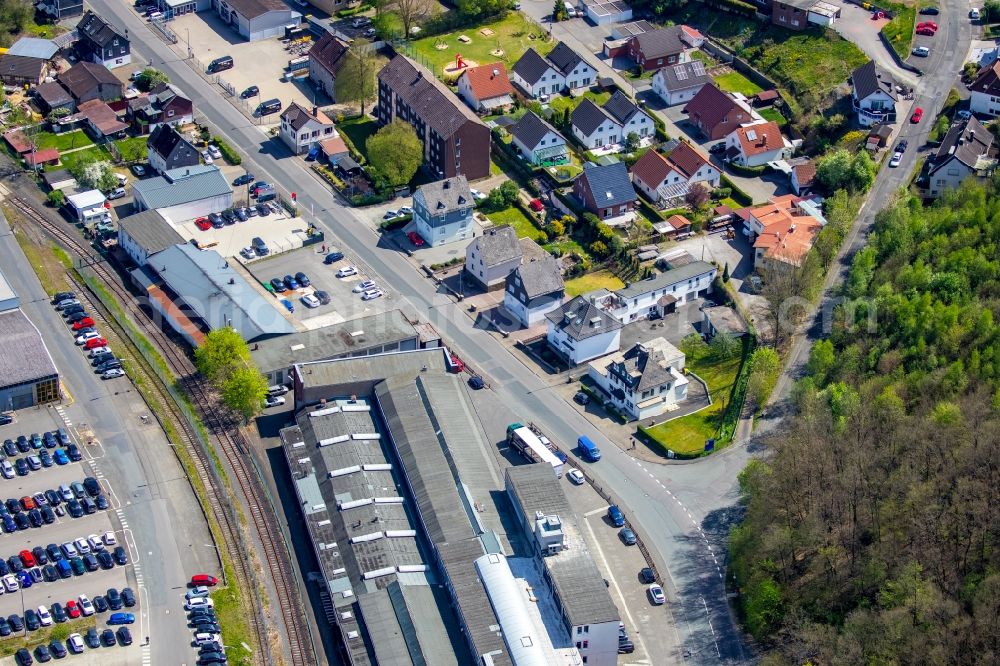 Aerial image Netphen - Single-family residential area of settlement Siegstrasse - Burgstrasse in the district Dreis-Tiefenbach in Netphen in the state North Rhine-Westphalia, Germany