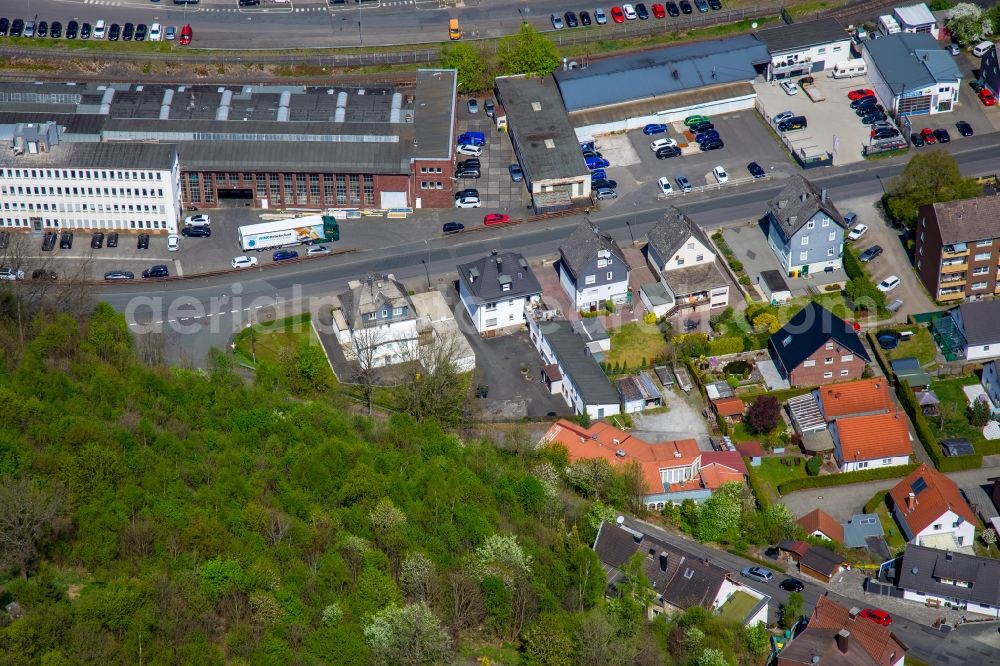 Aerial photograph Netphen - Single-family residential area of settlement Siegstrasse - Burgstrasse in the district Dreis-Tiefenbach in Netphen in the state North Rhine-Westphalia, Germany