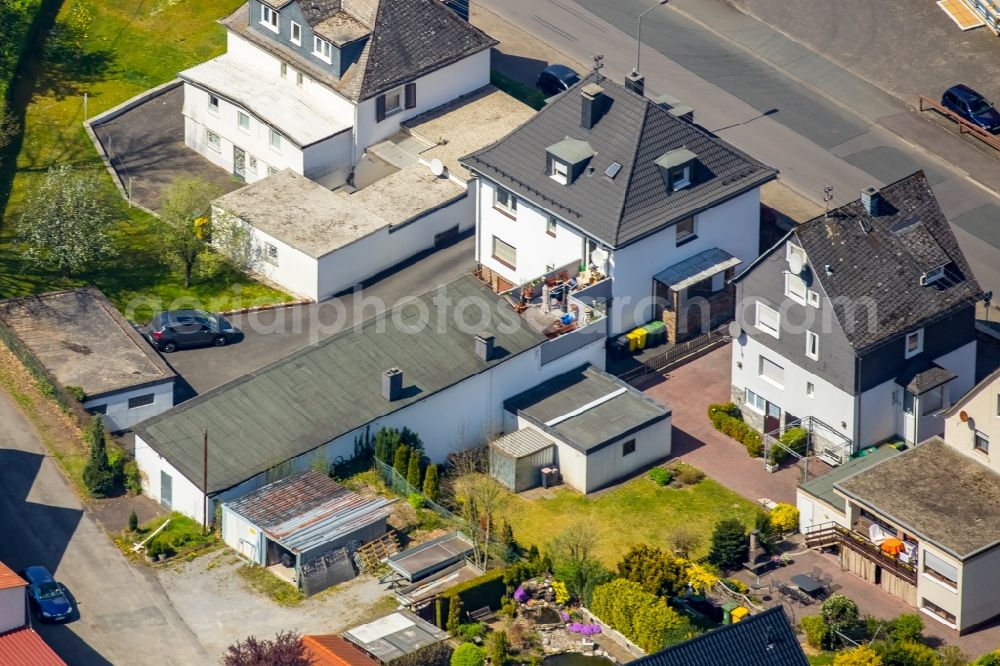 Aerial image Netphen - Single-family residential area of settlement Siegstrasse - Burgstrasse in the district Dreis-Tiefenbach in Netphen in the state North Rhine-Westphalia, Germany