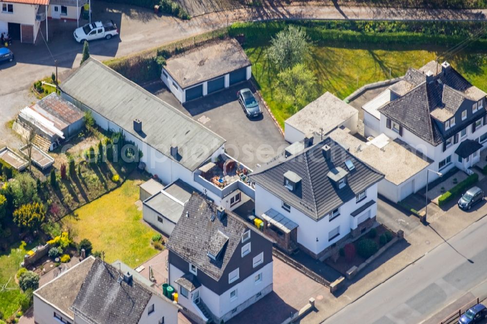 Aerial image Netphen - Single-family residential area of settlement Siegstrasse - Burgstrasse in the district Dreis-Tiefenbach in Netphen in the state North Rhine-Westphalia, Germany