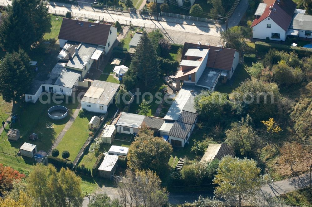 Aerial photograph Berlin - Single-family residential area of settlement on Siedlungsring, Bucher Chaussee, Erekweg, Swantewitstrasse, Zum Kappgraben, Lanzelotstrasse in the district Karow in Berlin, Germany