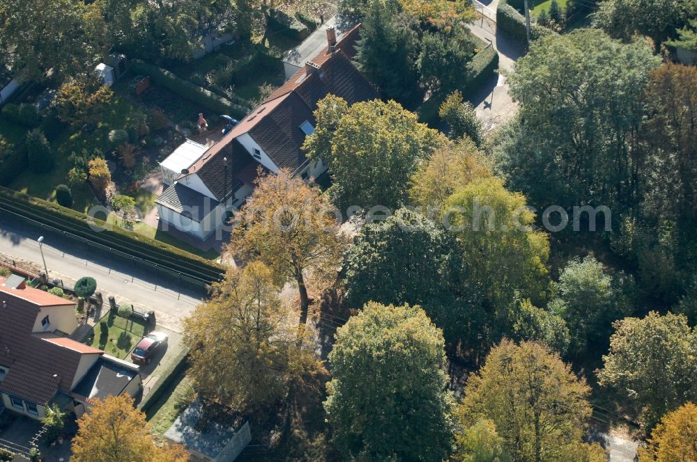 Berlin from the bird's eye view: Single-family residential area of settlement on Siedlungsring, Bucher Chaussee, Erekweg, Swantewitstrasse, Zum Kappgraben, Lanzelotstrasse in the district Karow in Berlin, Germany