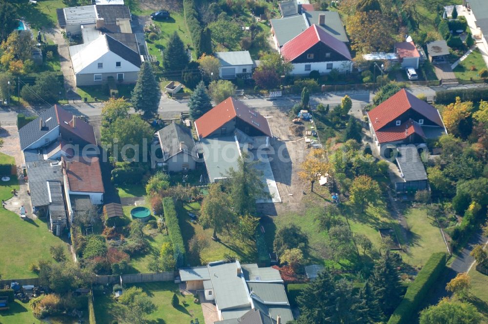 Aerial photograph Berlin - Single-family residential area of settlement on Siedlungsring, Bucher Chaussee, Erekweg, Swantewitstrasse, Zum Kappgraben, Lanzelotstrasse in the district Karow in Berlin, Germany