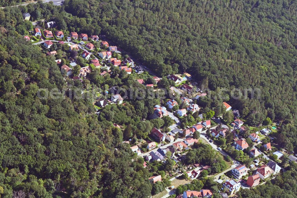 Aerial photograph Potsdam - Single-family residential area of settlement in the district Klein Glienicke in Potsdam in the state Brandenburg, Germany