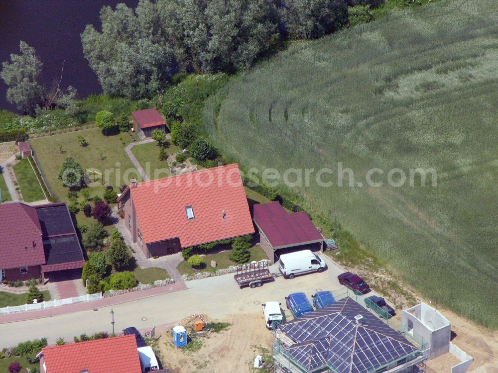 Aerial photograph Burg Stargard - Single-family residential area of settlement in the district Quastenberg in Burg Stargard in the state Mecklenburg - Western Pomerania, Germany