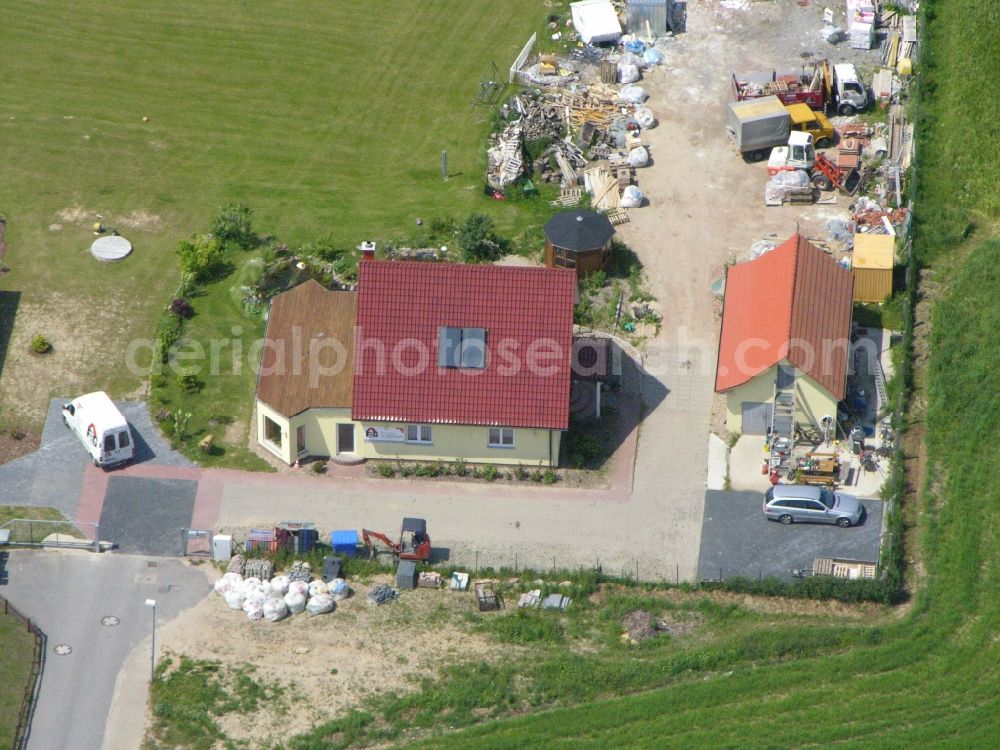 Burg Stargard from above - Single-family residential area of settlement in the district Quastenberg in Burg Stargard in the state Mecklenburg - Western Pomerania, Germany