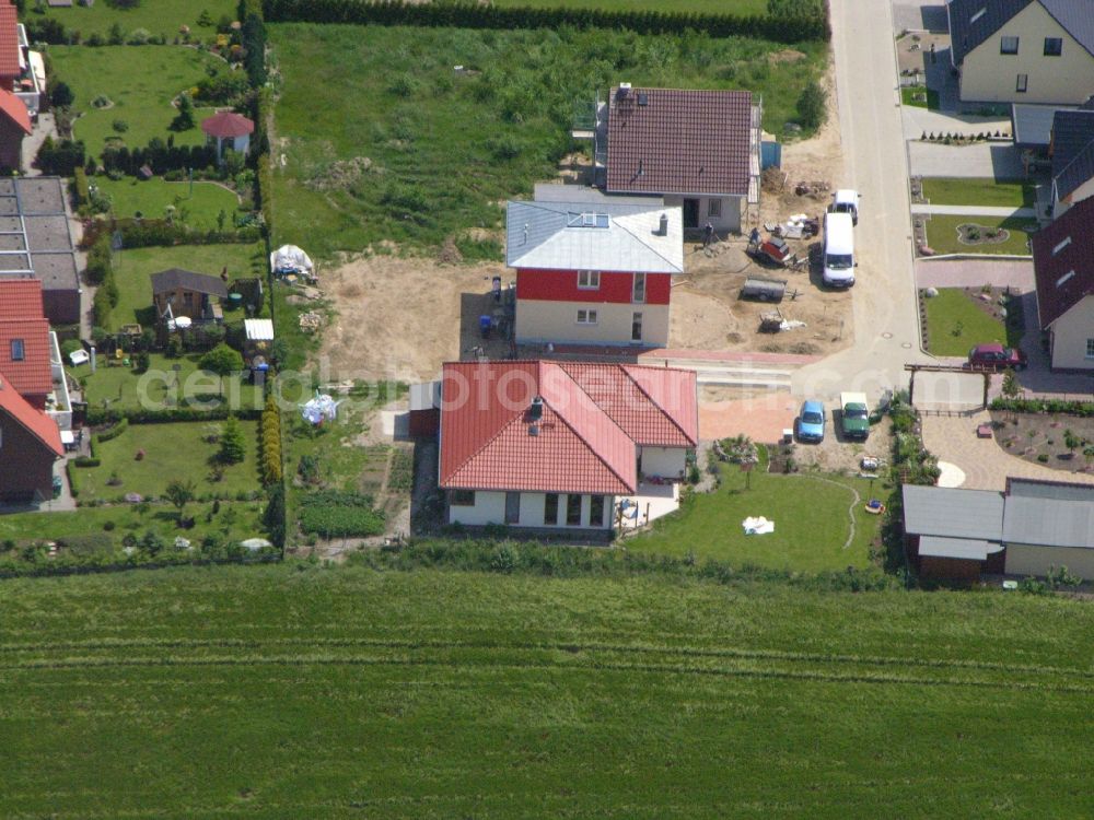 Aerial image Burg Stargard - Single-family residential area of settlement in the district Quastenberg in Burg Stargard in the state Mecklenburg - Western Pomerania, Germany