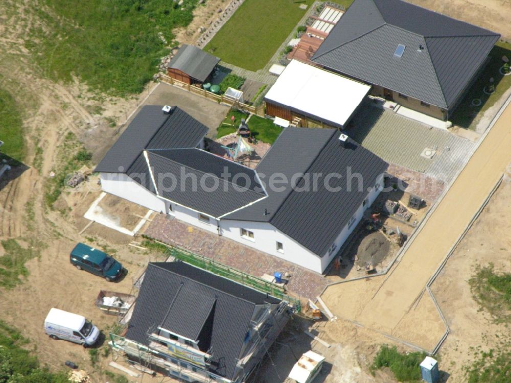 Burg Stargard from the bird's eye view: Single-family residential area of settlement in the district Quastenberg in Burg Stargard in the state Mecklenburg - Western Pomerania, Germany