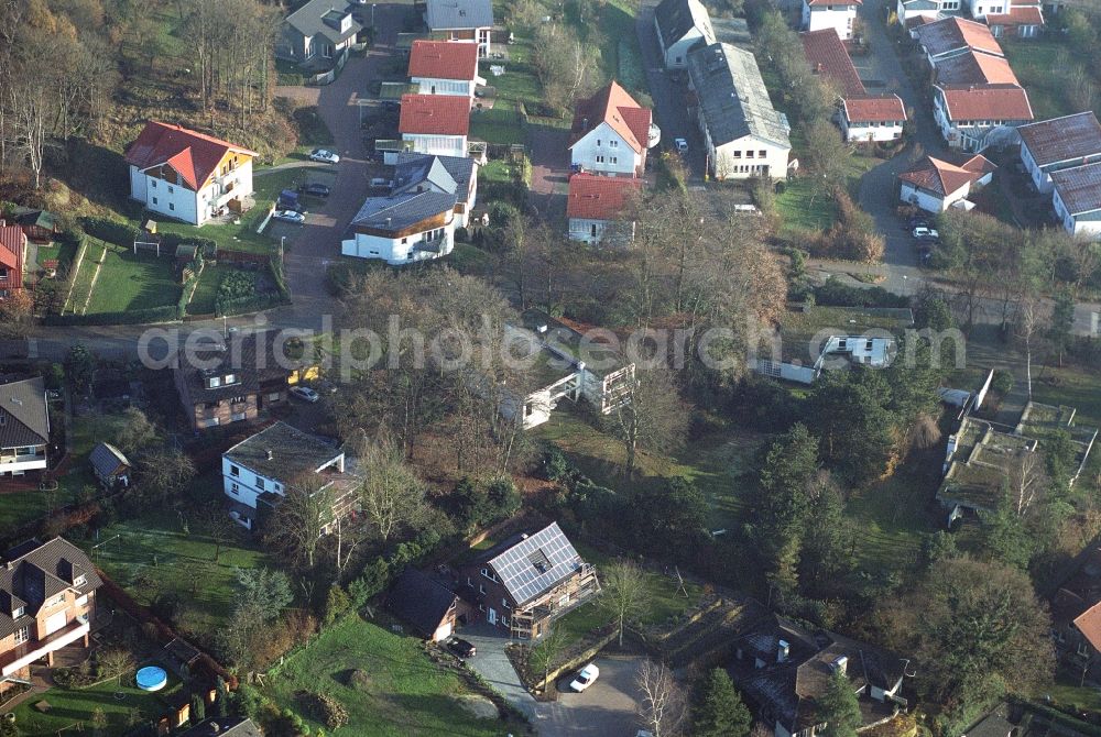 Aerial photograph Ibbenbüren - Single-family residential area of settlement on Nordstrasse in the district Schafberg in Ibbenbueren in the state North Rhine-Westphalia, Germany