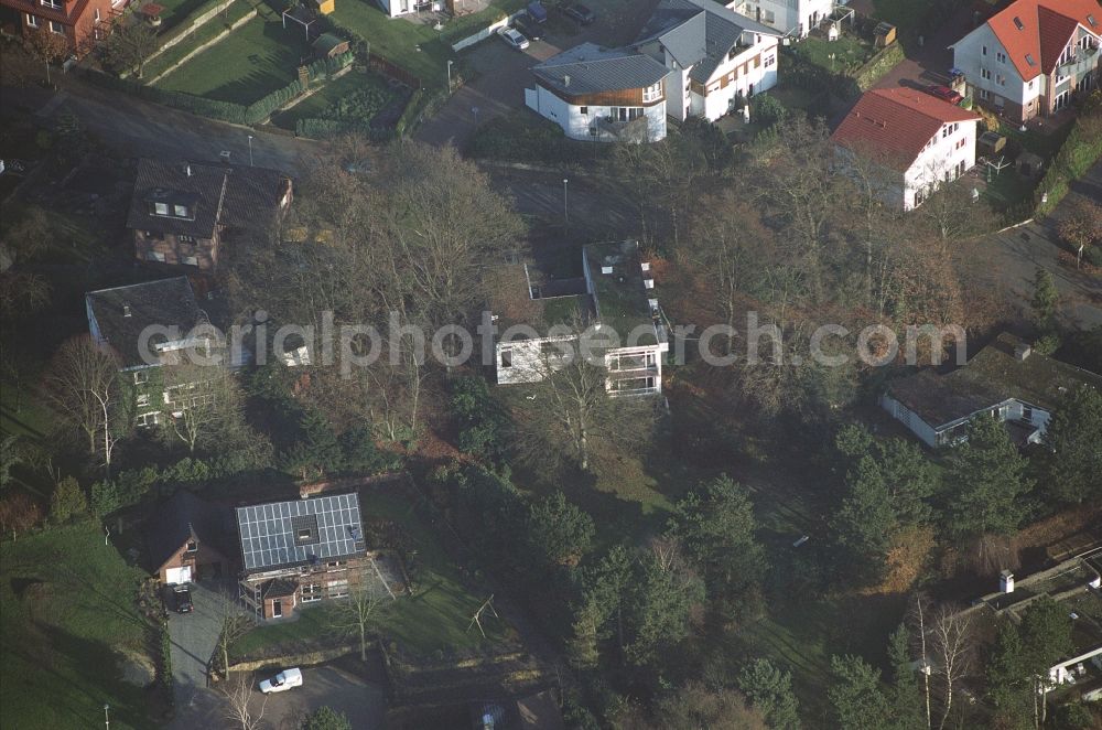 Ibbenbüren from above - Single-family residential area of settlement on Nordstrasse in the district Schafberg in Ibbenbueren in the state North Rhine-Westphalia, Germany