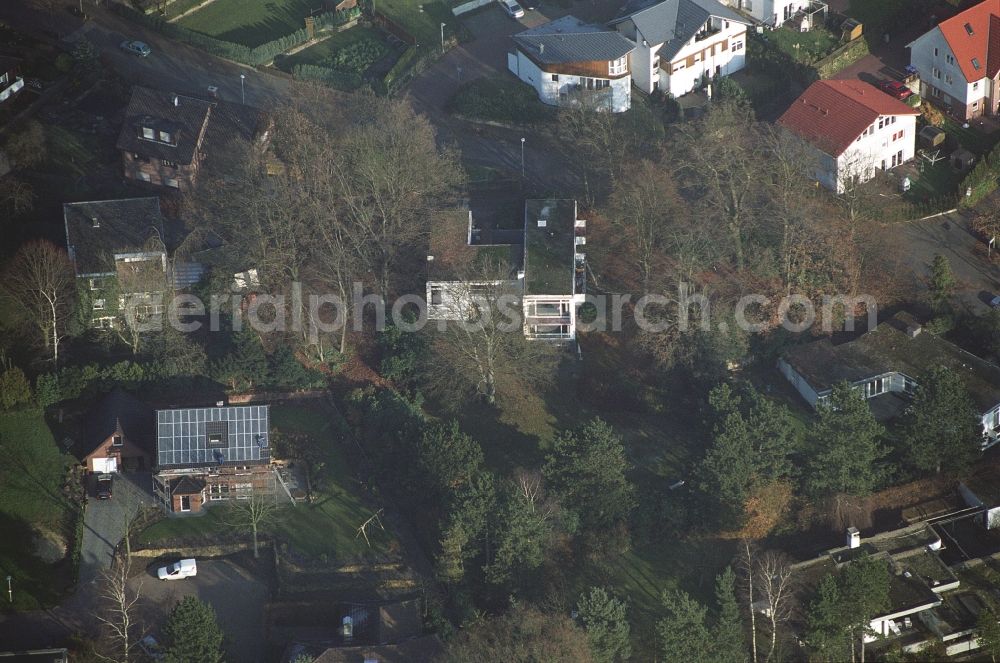 Ibbenbüren from the bird's eye view: Single-family residential area of settlement on Nordstrasse in the district Schafberg in Ibbenbueren in the state North Rhine-Westphalia, Germany