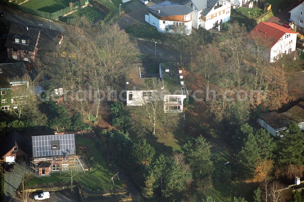 Ibbenbüren from above - Single-family residential area of settlement on Nordstrasse in the district Schafberg in Ibbenbueren in the state North Rhine-Westphalia, Germany