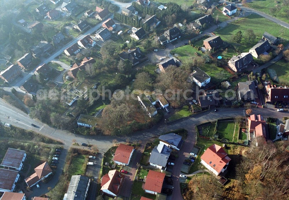 Aerial photograph Ibbenbüren - Single-family residential area of settlement on Nordstrasse in the district Schafberg in Ibbenbueren in the state North Rhine-Westphalia, Germany