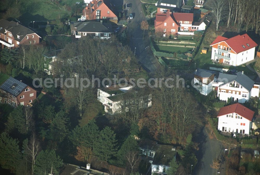 Ibbenbüren from the bird's eye view: Single-family residential area of settlement on Nordstrasse in the district Schafberg in Ibbenbueren in the state North Rhine-Westphalia, Germany